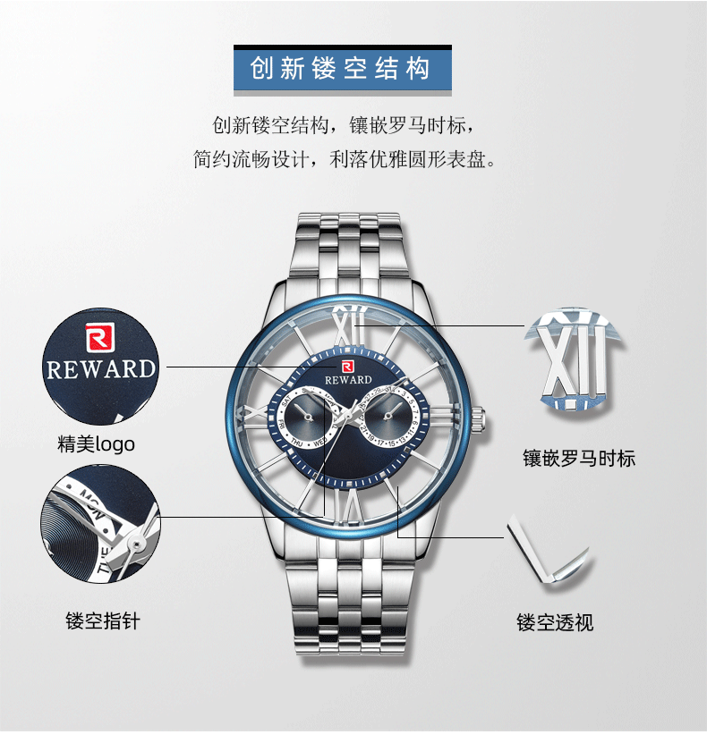 透視表盤(pán)個(gè)性紀(jì)念石英手表OEM